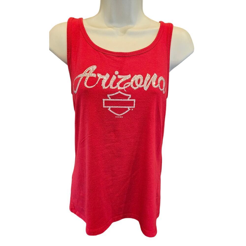 Harley Davidson bling tank Arizona XL (Fits small) riding motorcycle top READ